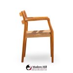 niels møller models 84 and 67 mid century danish teak and rope dining chairs - set of 6