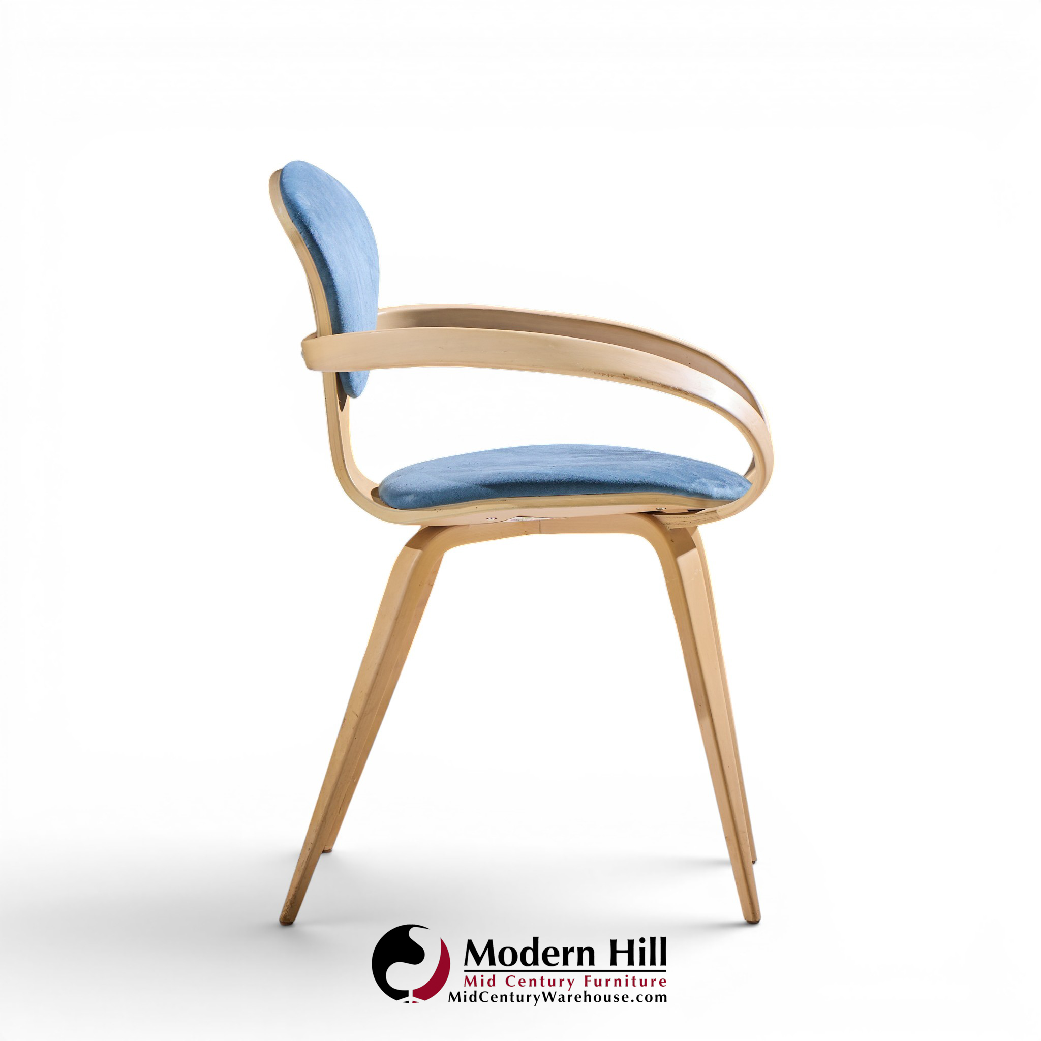 Norman Cherner for Plycraft Mid Century Pretzel Dining Chairs - Pair