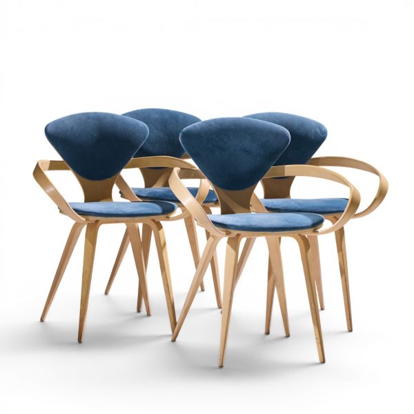 Norman Cherner for Plycraft Mid Century Pretzel Dining Chairs - Set of 4