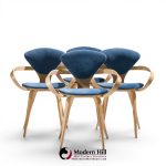 Norman Cherner for Plycraft Mid Century Pretzel Dining Chairs - Set of 4