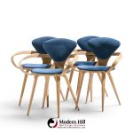 Norman Cherner for Plycraft Mid Century Pretzel Dining Chairs - Set of 4