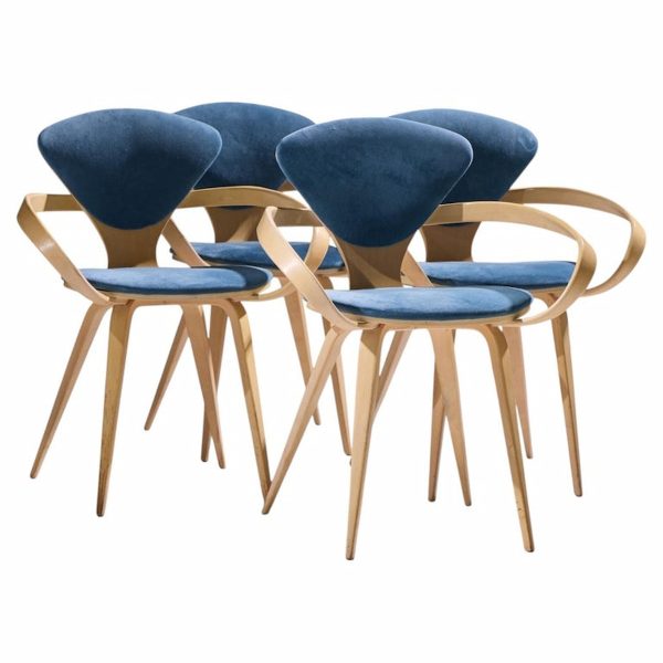 Norman Cherner for Plycraft Mid Century Pretzel Dining Chairs - Set of 4