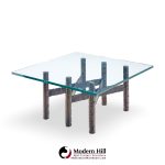Paul Evans Brutalist Mid Century Patinated Steel and Bronze Coffee Table