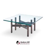 Paul Evans Brutalist Mid Century Patinated Steel and Bronze Coffee Table