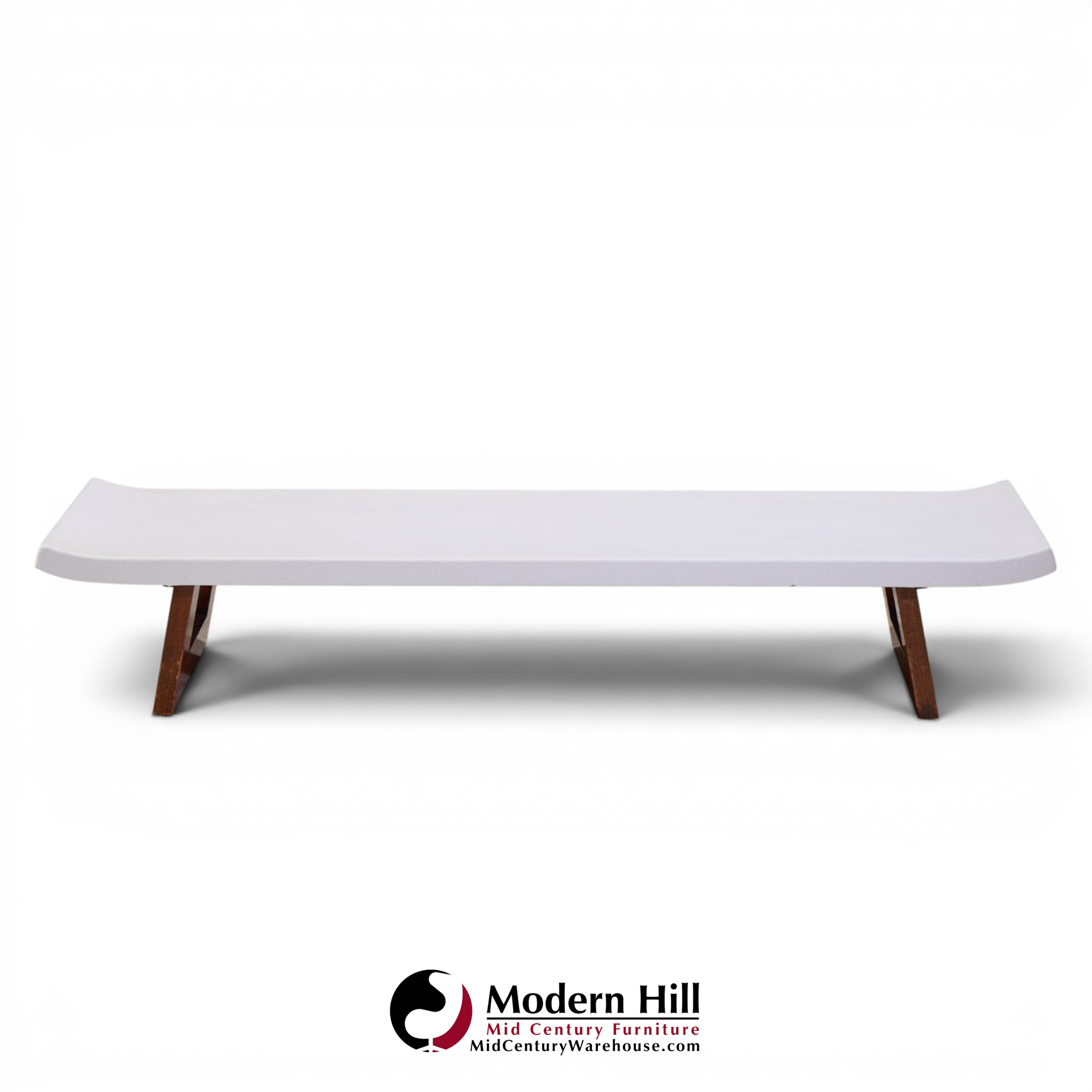 paul frankl for johnson furniture company mid century cork and mahogany coffee table bench