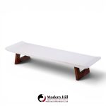 paul frankl for johnson furniture company mid century cork and mahogany coffee table bench