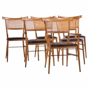 Paul Mccobb for Planner Group Mid Century Winchendon Maple and Cane Dining Chairs - Set of 6