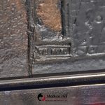 Pia Manu Brutalist Mid Century Steel, Chrome and Glass Credenza