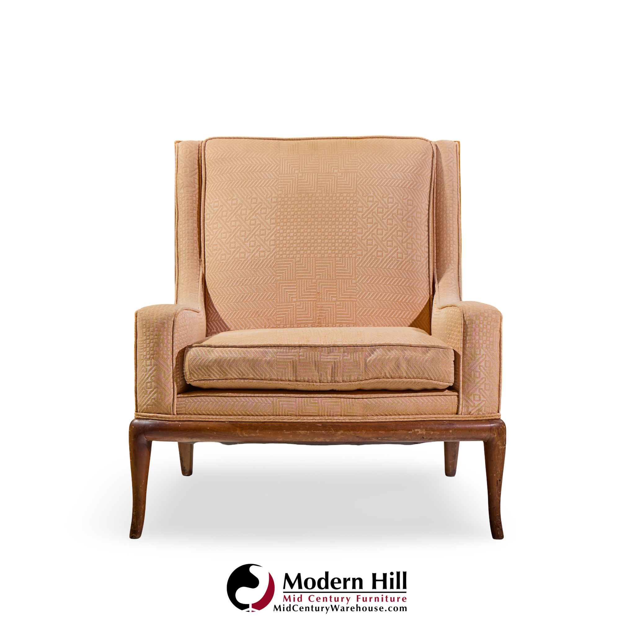 robsjohn gibbings for widdicomb mid century bleached mahogany lounge chair