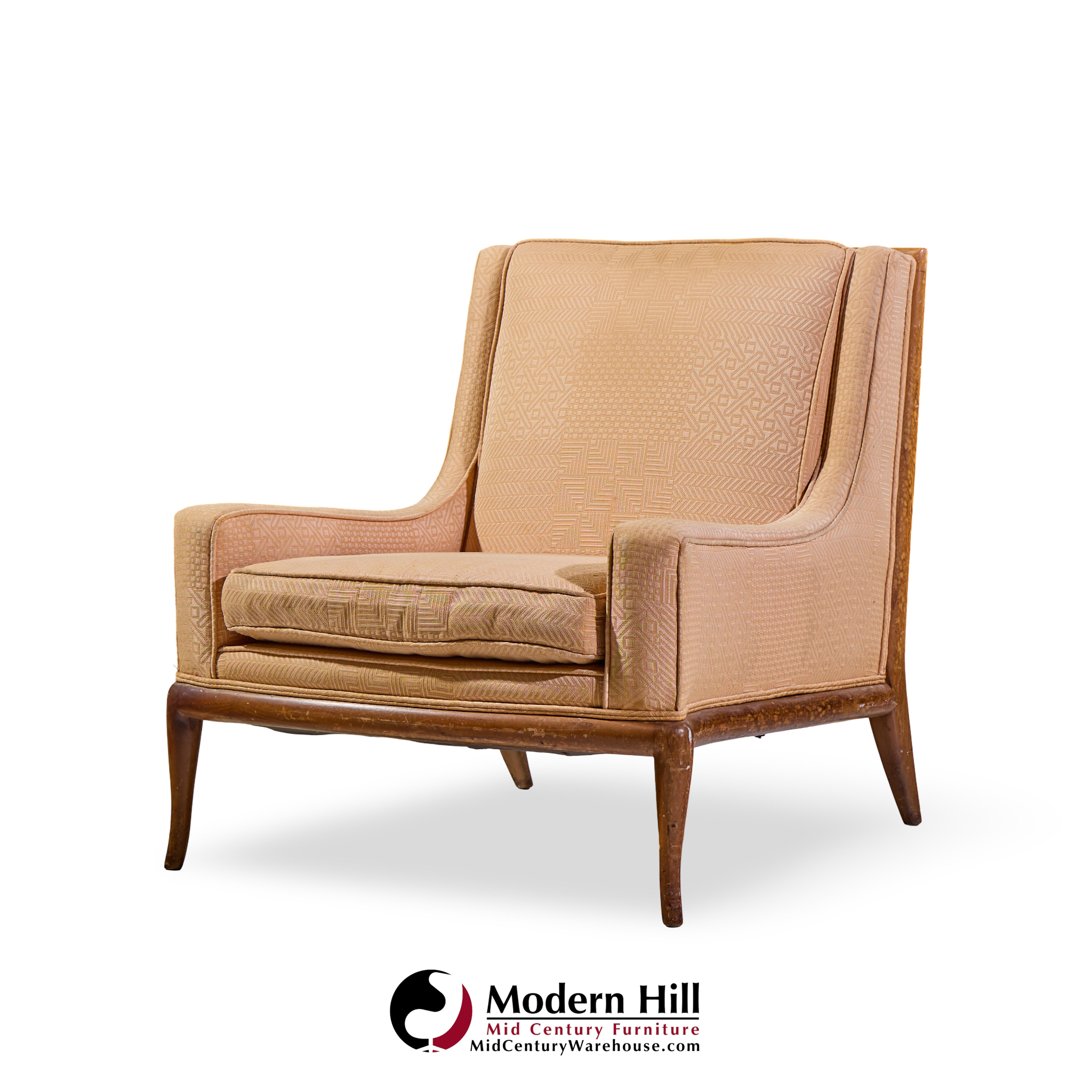 robsjohn gibbings for widdicomb mid century bleached mahogany lounge chair