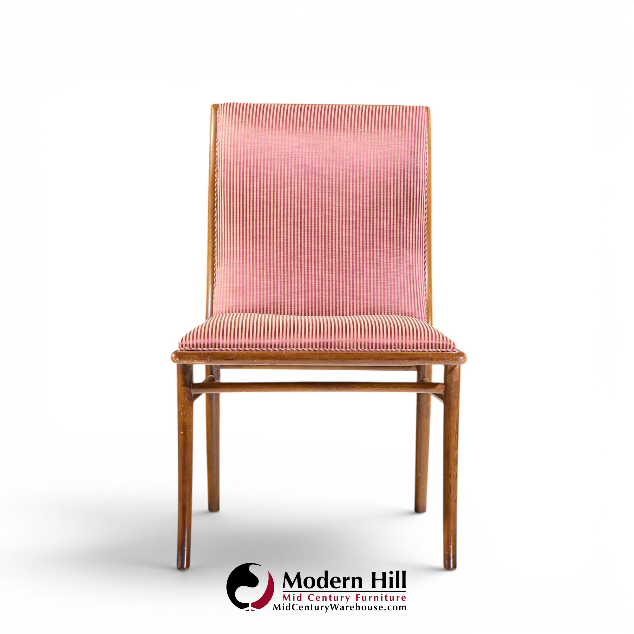 robsjohn-gibbings for widdicomb mid century walnut dining chairs - set of 6