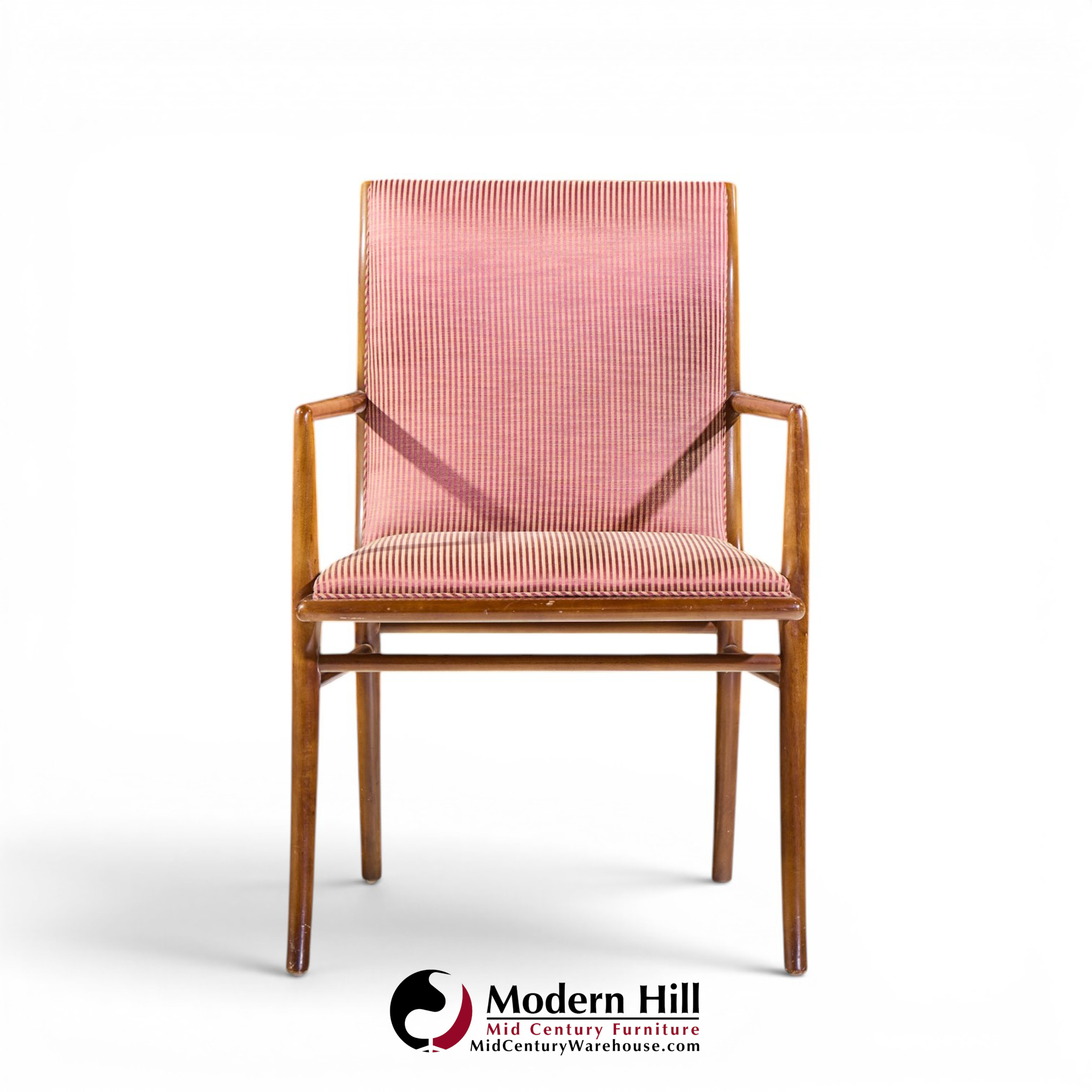 robsjohn-gibbings for widdicomb mid century walnut dining chairs - set of 6