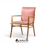 robsjohn-gibbings for widdicomb mid century walnut dining chairs - set of 6