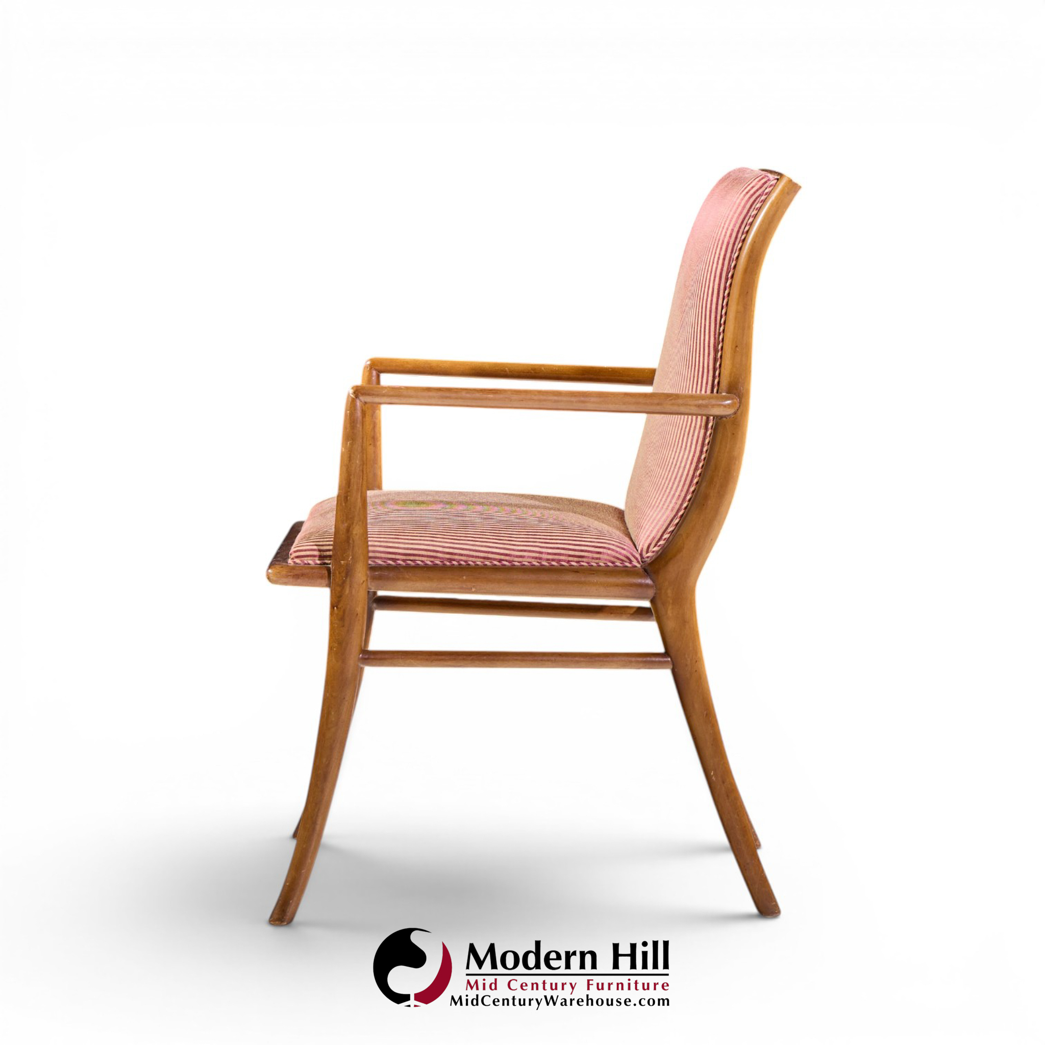 robsjohn-gibbings for widdicomb mid century walnut dining chairs - set of 6