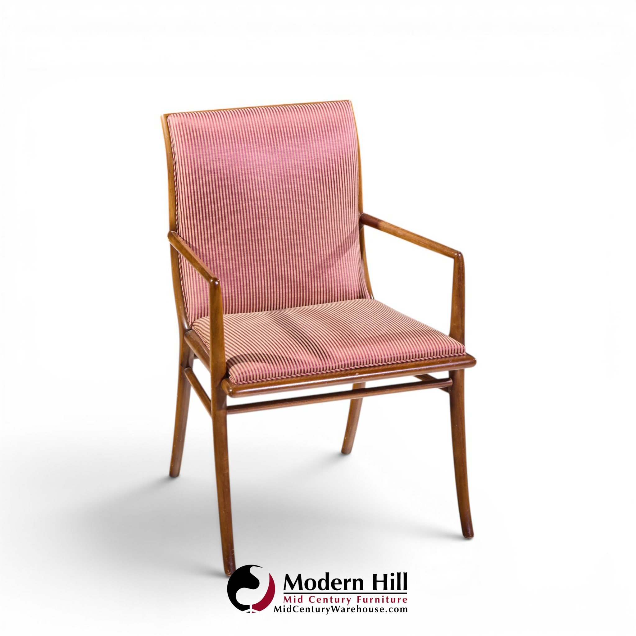 robsjohn-gibbings for widdicomb mid century walnut dining chairs - set of 6