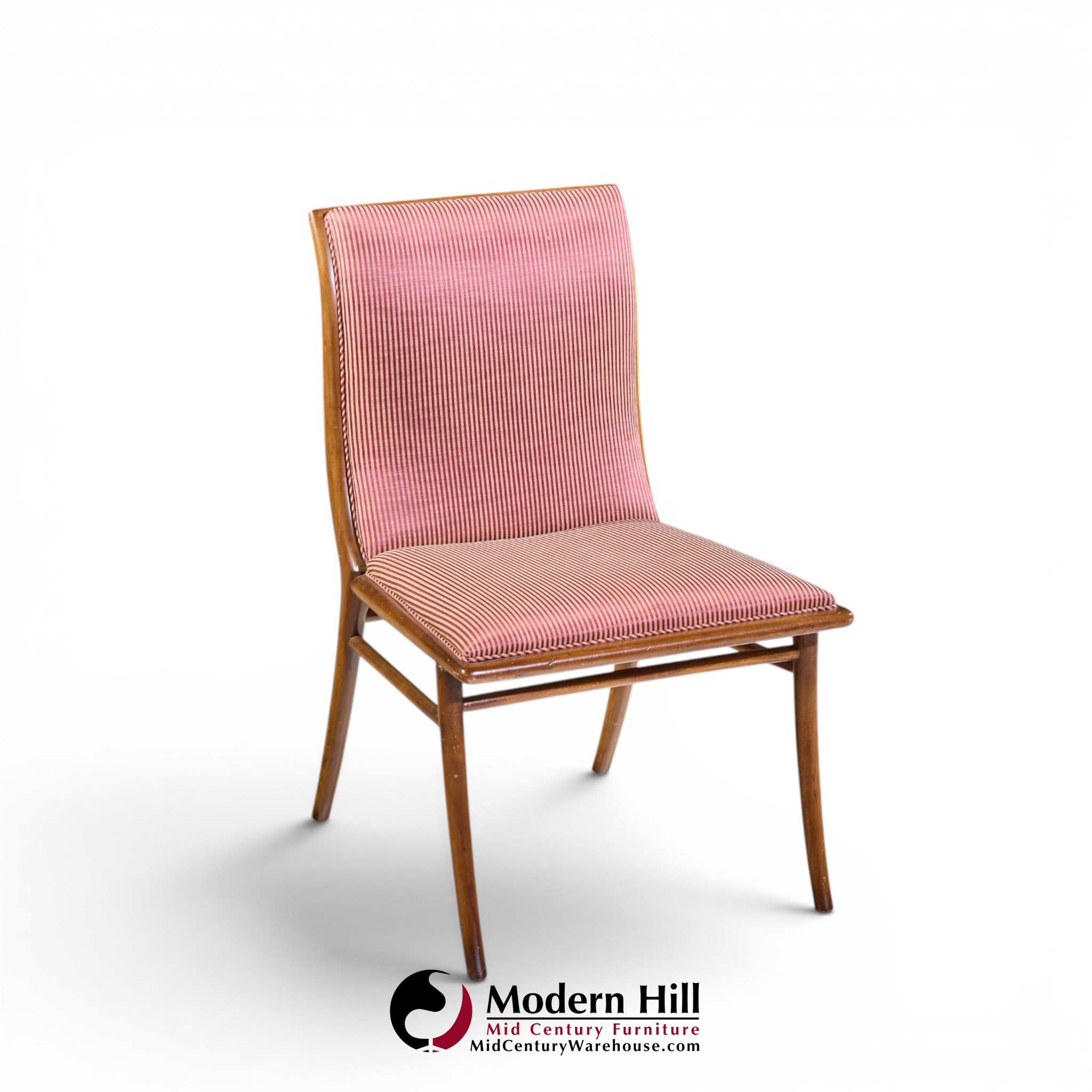 robsjohn-gibbings for widdicomb mid century walnut dining chairs - set of 6