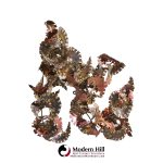 Silas Seandel Brutalist Mid Century Torch Cut Metal Wall Sculpture