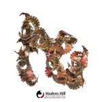 Silas Seandel Brutalist Mid Century Torch Cut Metal Wall Sculpture