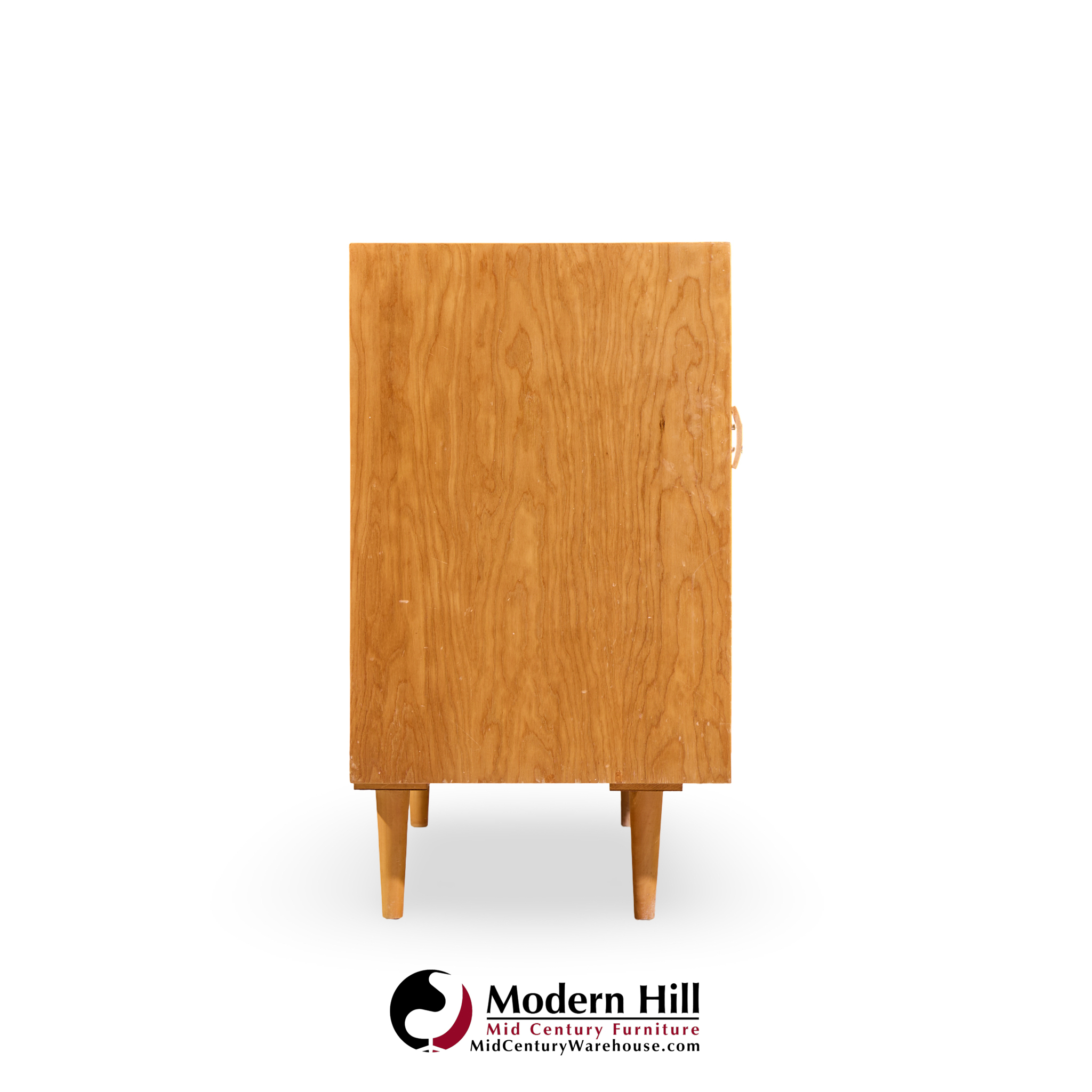 Stanley Young for Glenn of California Mid Century Walnut Sliding Door Credenza