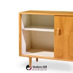 Stanley Young for Glenn of California Mid Century Walnut Sliding Door Credenza