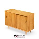 Stanley Young for Glenn of California Mid Century Walnut Sliding Door Credenza
