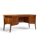 Svend Madsen Mid Century Danish Teak Curved Desk