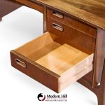 Svend Madsen Mid Century Danish Teak Curved Desk