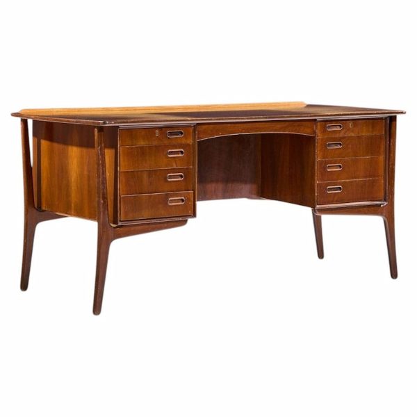 svend madsen mid century danish teak curved desk