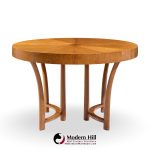 T.h. Robsjohn Gibbings for Widdicomb Mid Century Walnut Expanding Dining Table with 3 Leaves