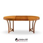 T.h. Robsjohn Gibbings for Widdicomb Mid Century Walnut Expanding Dining Table with 3 Leaves