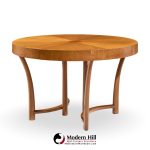 T.h. Robsjohn Gibbings for Widdicomb Mid Century Walnut Expanding Dining Table with 3 Leaves