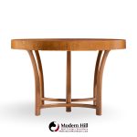 T.h. Robsjohn Gibbings for Widdicomb Mid Century Walnut Expanding Dining Table with 3 Leaves