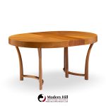 T.h. Robsjohn Gibbings for Widdicomb Mid Century Walnut Expanding Dining Table with 3 Leaves