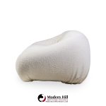 tobia scarpa style italian boucle and chrome sofa