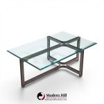 Tom Lopinski for Dunbar Mid Century Bronze, Rosewood and Glass Coffee Table
