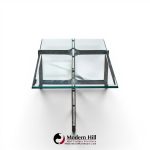 Tom Lopinski for Dunbar Mid Century Bronze, Rosewood and Glass Coffee Table