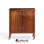 Torbjørn Afdal for Bruksbo Mid Century Danish Rosewood Expanding Bar Cart