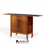 Torbjørn Afdal for Bruksbo Mid Century Danish Rosewood Expanding Bar Cart