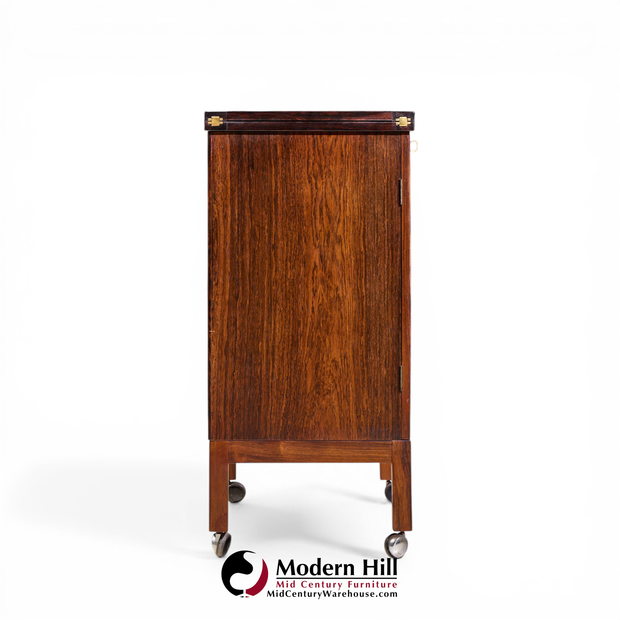 Torbjørn Afdal for Bruksbo Mid Century Danish Rosewood Expanding Bar Cart