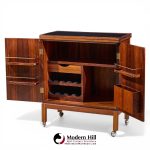 Torbjørn Afdal for Bruksbo Mid Century Danish Rosewood Expanding Bar Cart