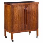 Torbjørn Afdal for Bruksbo Mid Century Danish Rosewood Expanding Bar Cart
