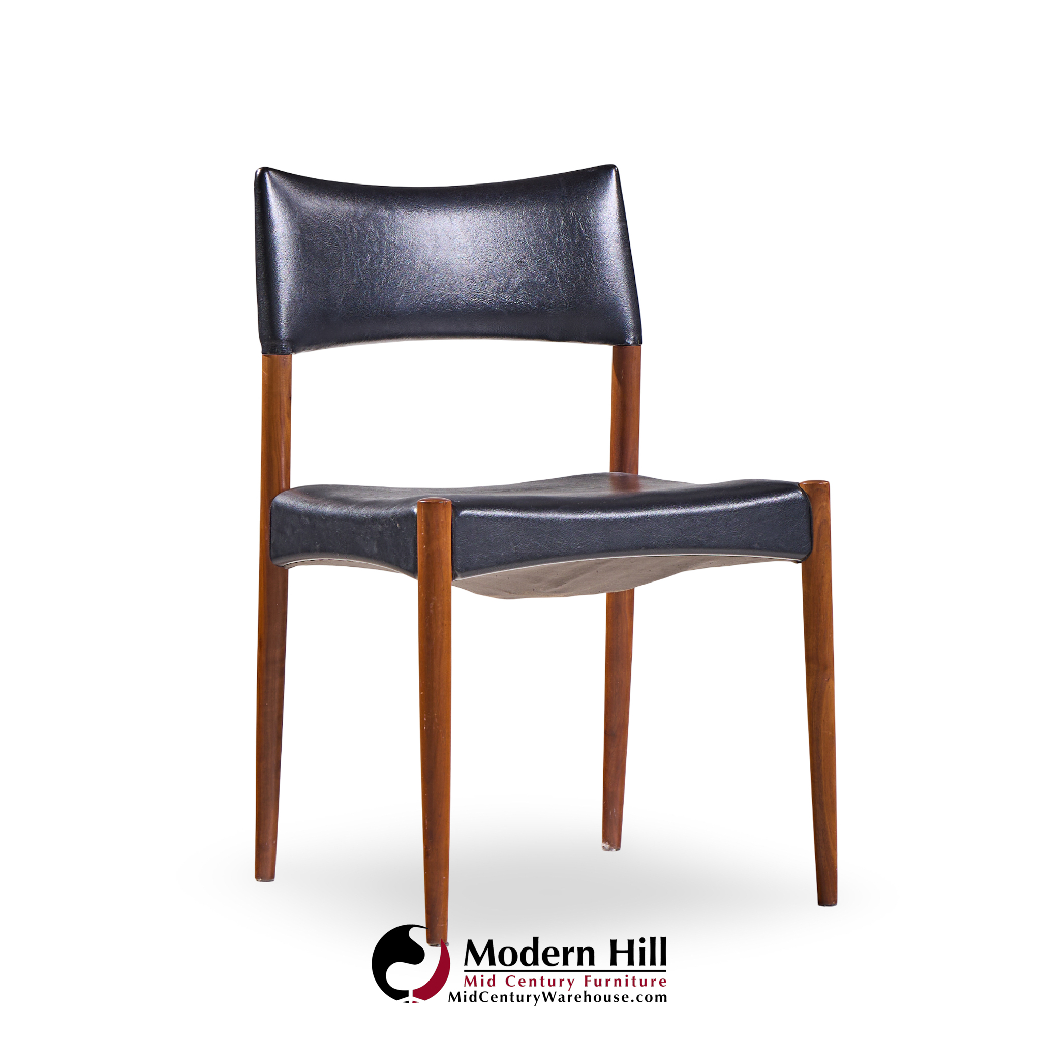 villy schou andersen mid century danish teak dining chairs - set of 4