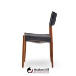 villy schou andersen mid century danish teak dining chairs - set of 4