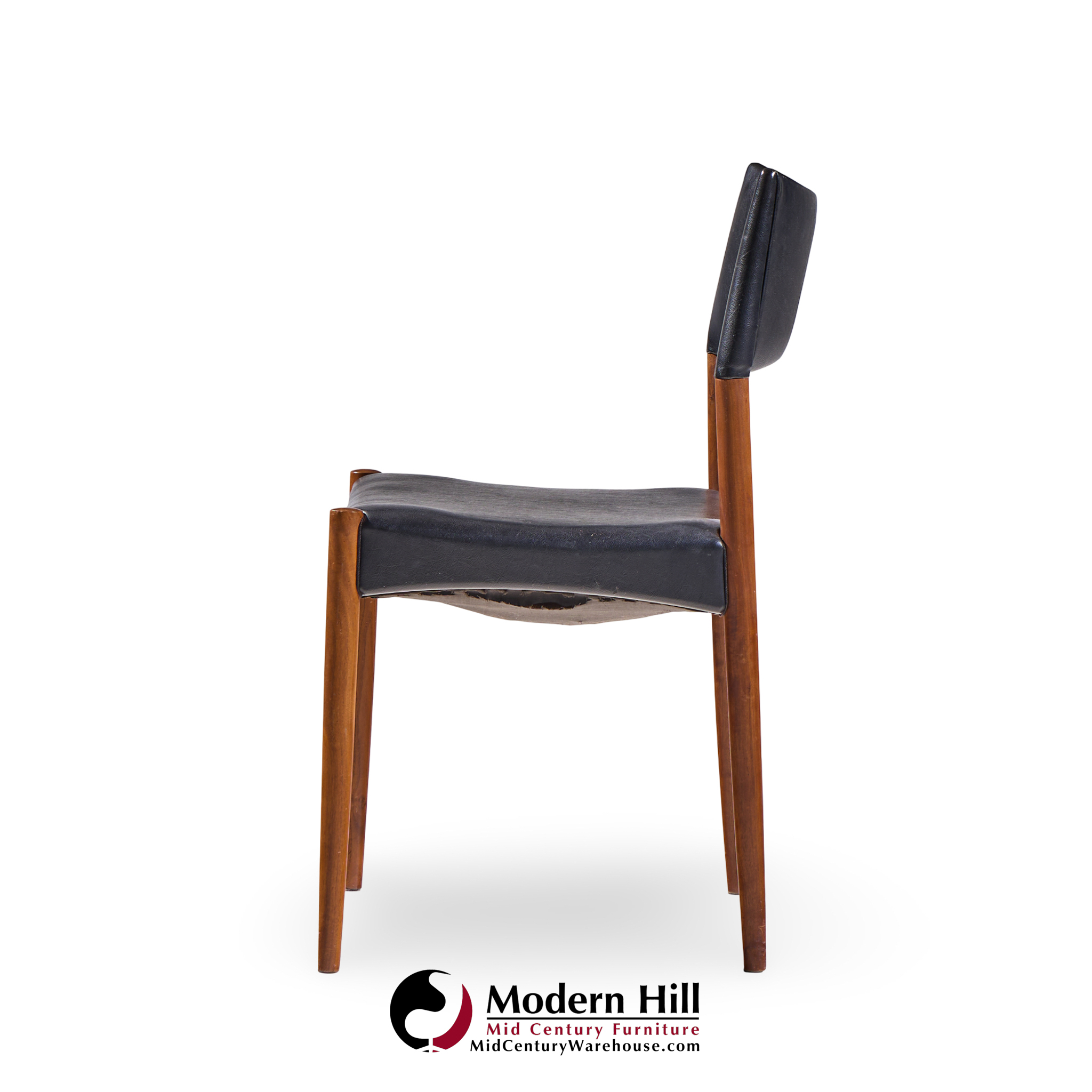 villy schou andersen mid century danish teak dining chairs - set of 4