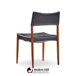 villy schou andersen mid century danish teak dining chairs - set of 4
