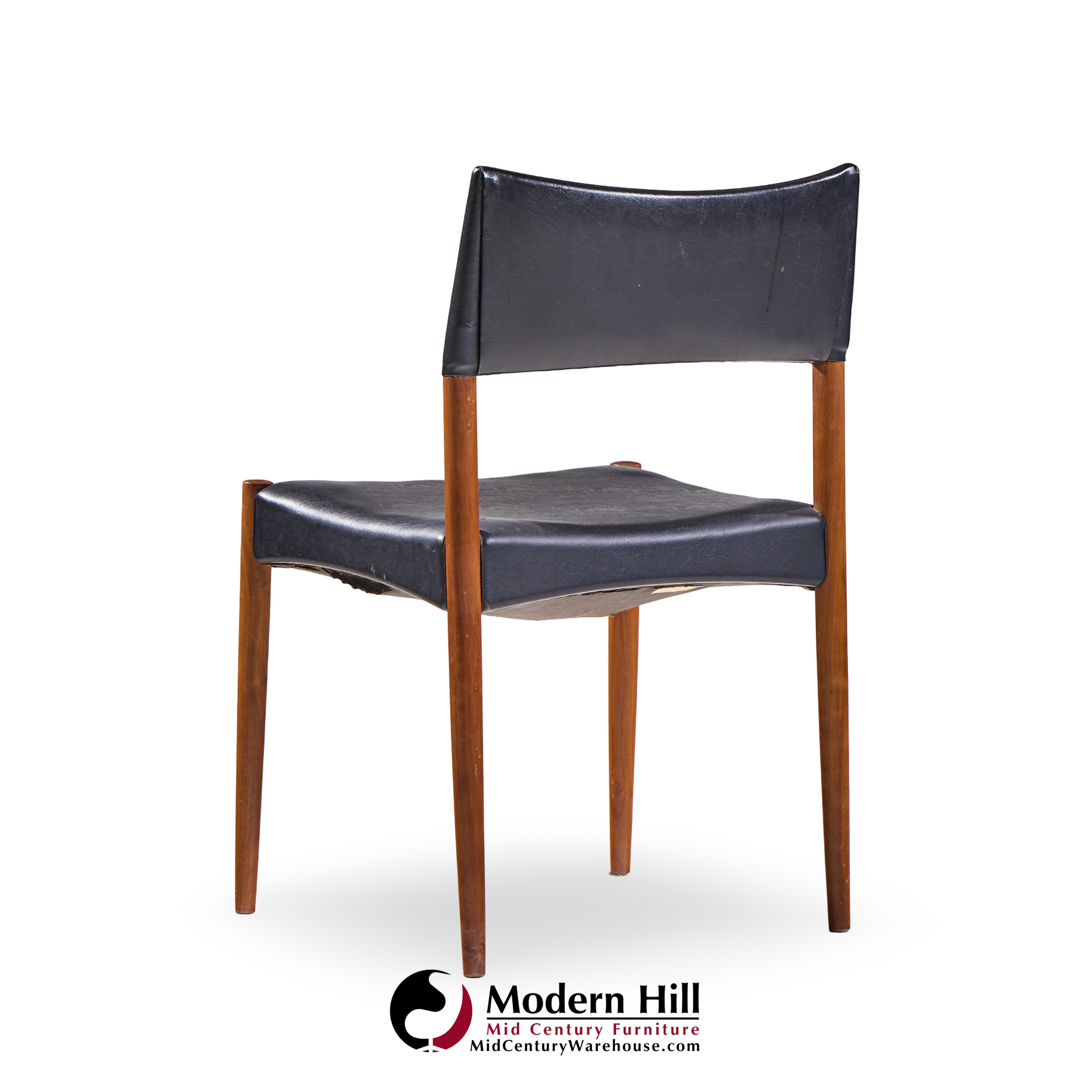 villy schou andersen mid century danish teak dining chairs - set of 4