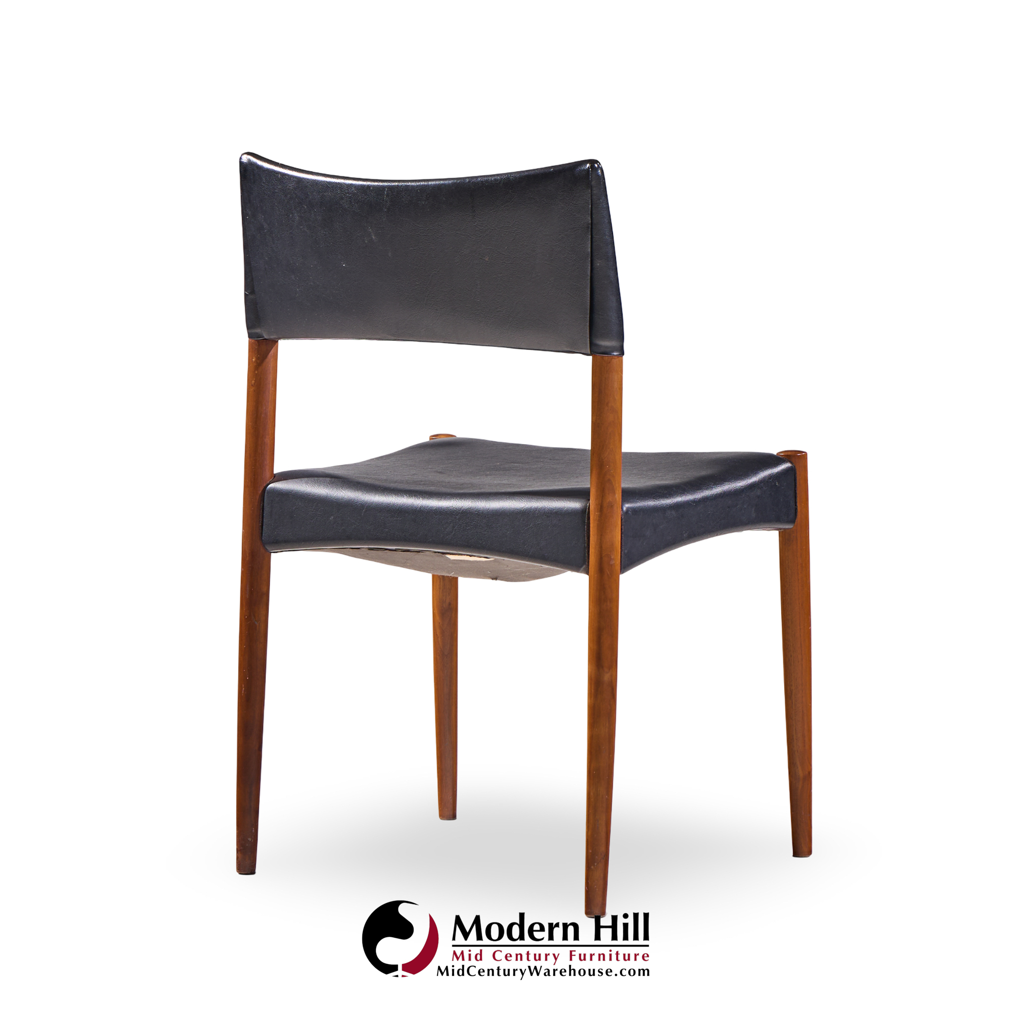 villy schou andersen mid century danish teak dining chairs - set of 4