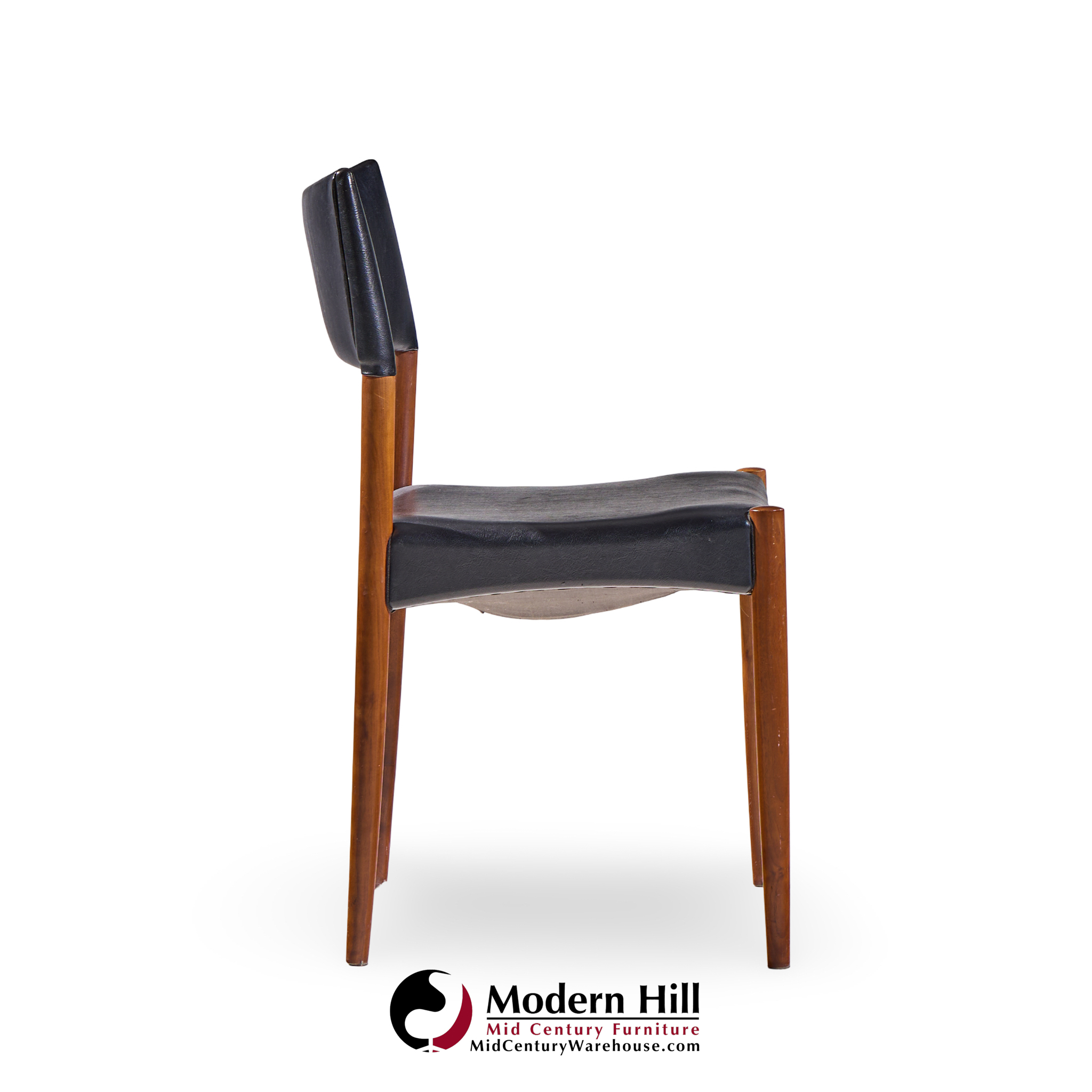 villy schou andersen mid century danish teak dining chairs - set of 4
