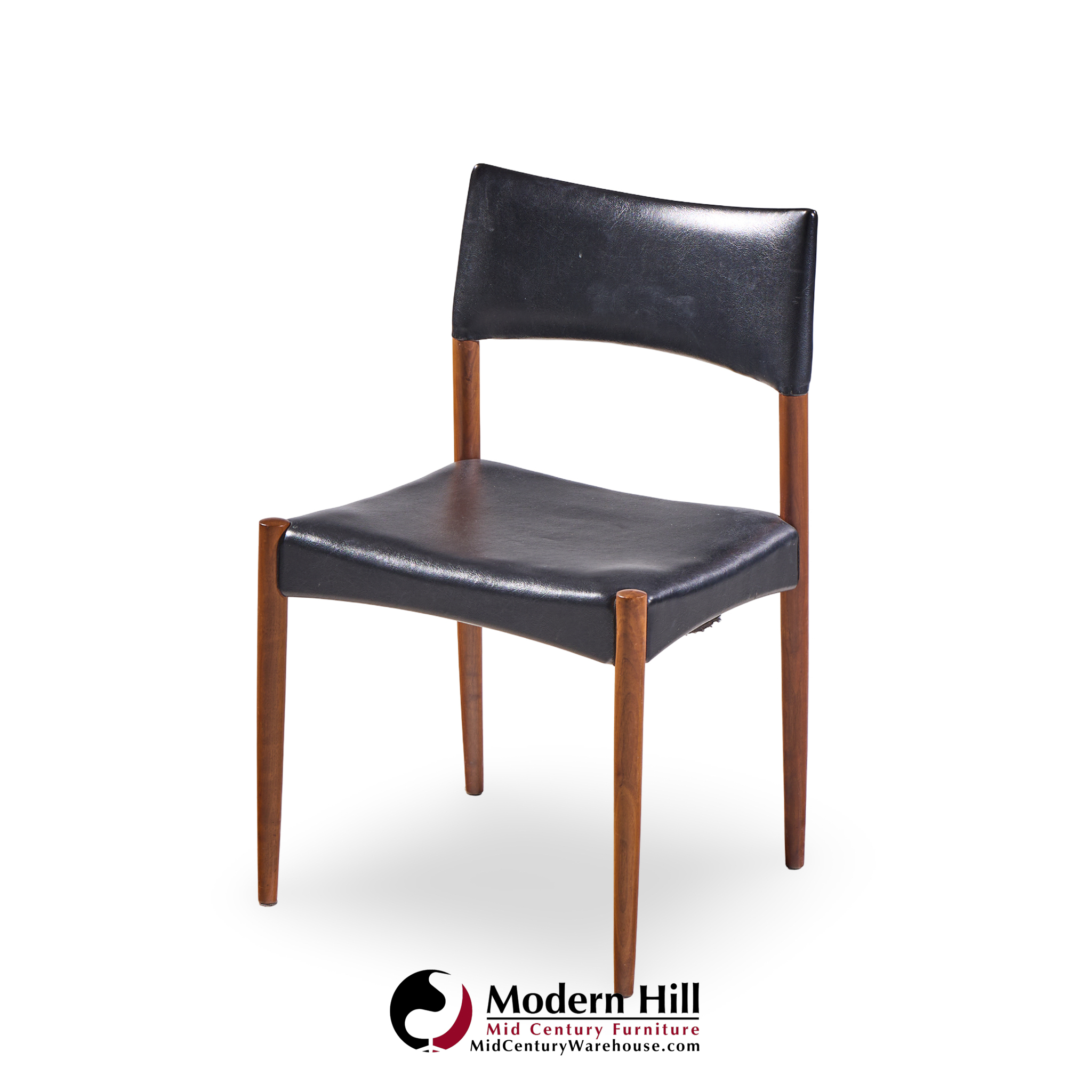 villy schou andersen mid century danish teak dining chairs - set of 4
