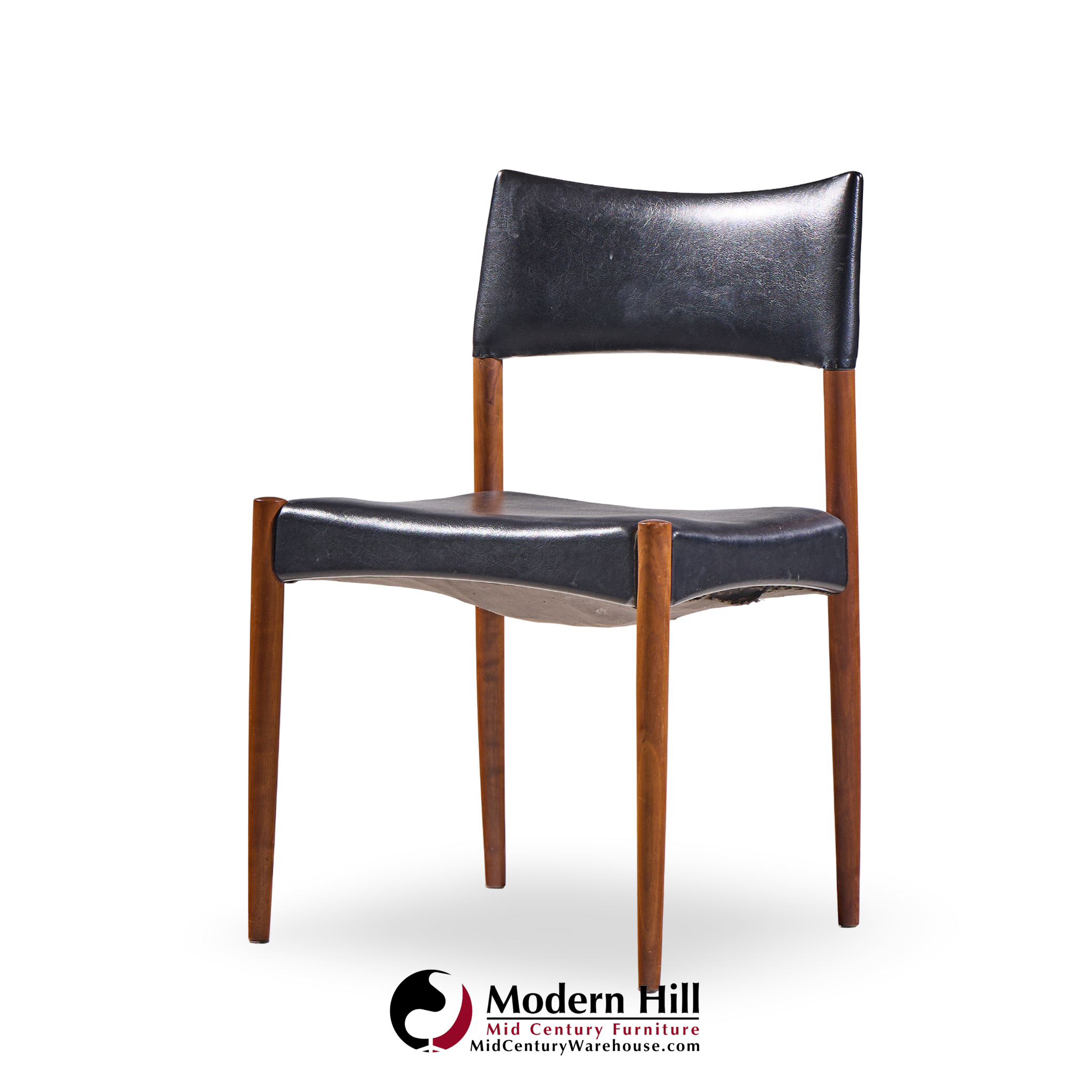 villy schou andersen mid century danish teak dining chairs - set of 4